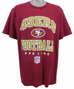 Starter San Francisco 49ers Football Pro Line Spell-Out T-Shirt 1990s Vintage Style Hoodie Sweatshirt Reprinted Full Size Gifts for Fans