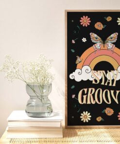 Stay Gloovy Motivational Quote Aesthetic Vintage 70s Poster Wall Art Prints