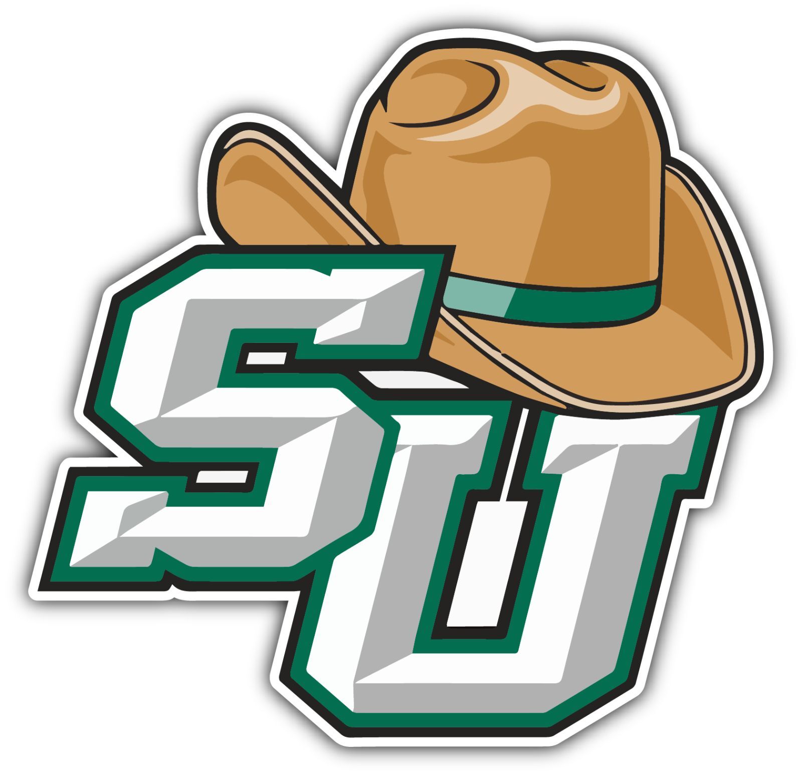 Stetson Hatters University College NCAA Logo Vinyl Decals Sticker For Car Truck Door And Window Laptop Gifts For Fans