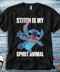 Stitch Disney Stitch is My Spirit Animal Unisex Tee Adult T-shirt Kid Shirt Long Sleeve Hoodie Sweatshirt Women's Tank
