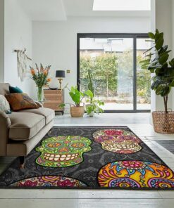 Sugar Skull Cool Rugs, Sugar Skull Rug, Skull Area Rug, Skull Rug for Living Room Bedroom Home Skull A67