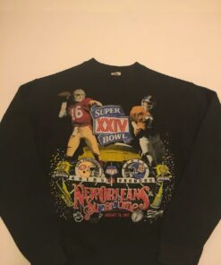Super Bowl 24 Crewneck T-Shirt Sweatshirt Pullover Hoodie Reprinted Full Color Full Size Gift for NFL Fans