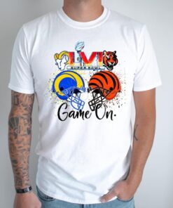 Super Bowl Rams Bengals T-Shirt Sweatshirt Hoodie Full Size, Gifts for Fans