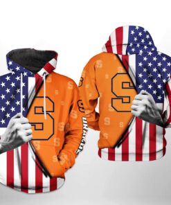 Syracuse Orange Ncaa Us Flag 3D All Over Print Hoodie, Zip-Up Hoodie