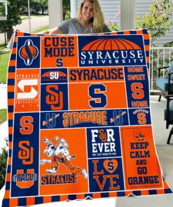 Syracuse Orange Sherpa Fleece Blanket Gifts for NCAA Fans