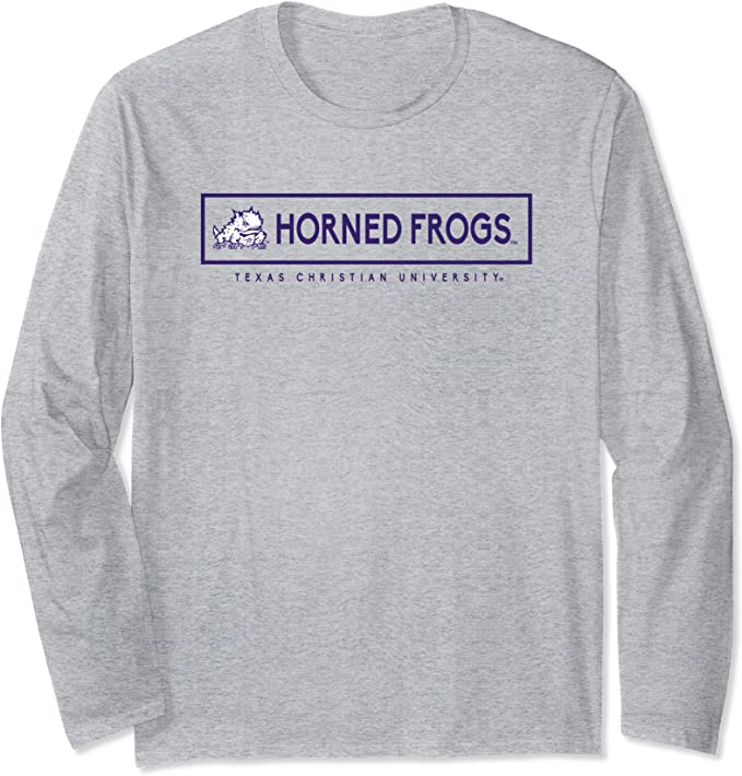 TCU Horned Frogs BlockedLong Sleeve T-Shirt, University Football Fan Shirt, TCU Shirts Gift for Fans
