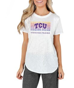TCU Horned Frogs Concepts Sport Women's Gable Knit T-Shirt, University Football Fan Shirt, TCU Shirts Gift for Fans