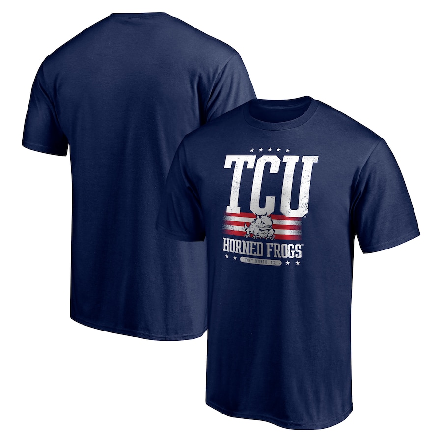 TCU Horned Frogs Fanatics Branded Americana T-Shirt, TCU Shirts Gifts For NCAA Fans