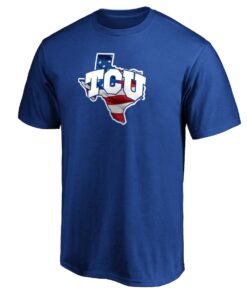 TCU Horned Frogs Fanatics Branded Banner State T-Shirt - Royal, University Football Fan Shirt, TCU Shirts Gift for Fans