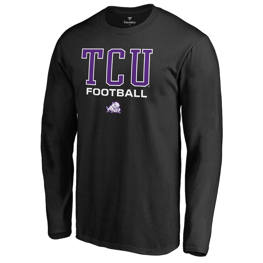 TCU Horned Frogs Fanatics Branded True Sport Football Long Sleeve T-Shirt, University Football Fan Shirt, TCU Shirts Gift for Fans