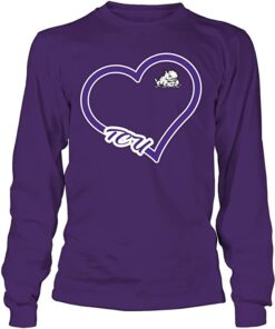 TCU Horned Frogs T-Shirt - Heart TCU, TCU Shirts Gifts For NCAA Fans