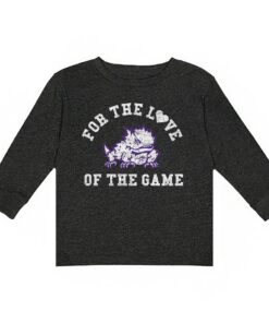 TCU Horned Frogs Toddler For The Love Long Sleeve T-Shirt, University Football Fan Shirt, TCU Shirts Gift for Fans