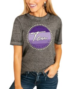 TCU Horned Frogs Women's Faded & Free Boyfriend T-Shirt, University Football Fan Shirt, TCU Shirts Gift for Fans
