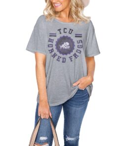 TCU Horned Frogs Women's Fan Zone Easy T-Shirt, TCU Shirts Gifts For NCAA Fans