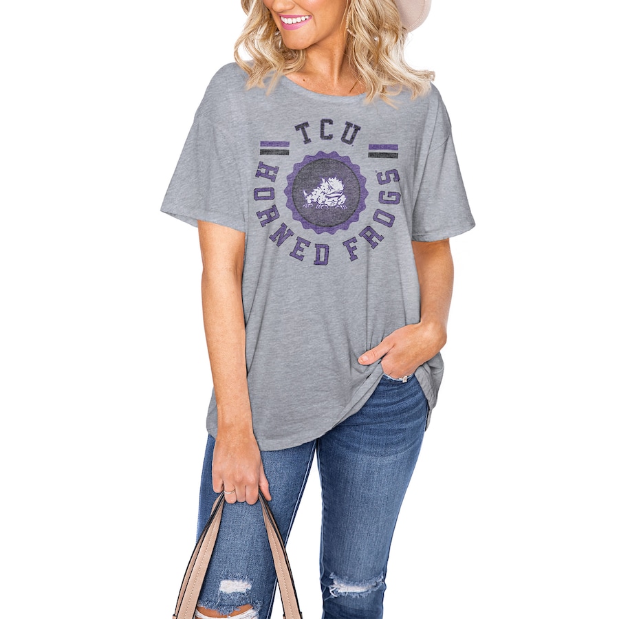 TCU Horned Frogs Women's Fan Zone Easy T-Shirt, TCU Shirts Gifts For NCAA Fans