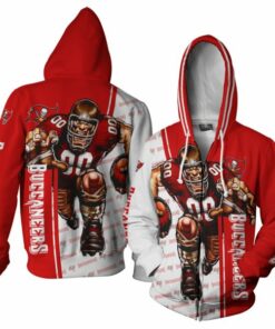 Tampa Bay Buccaneers Mens Hoodie Mascot 3D Ultra Cool Gifts for Fans