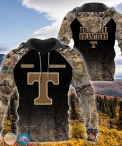 Tennessee Volunteers Custom Name Black Forest 3D All Over Print Hoodie, Ncaa Zip Up Hoodie