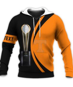 Tennessee Volunteers Custom Text Champions Unisex 3D All Over Print Hoodie, Ncaa Zip Up Hoodie