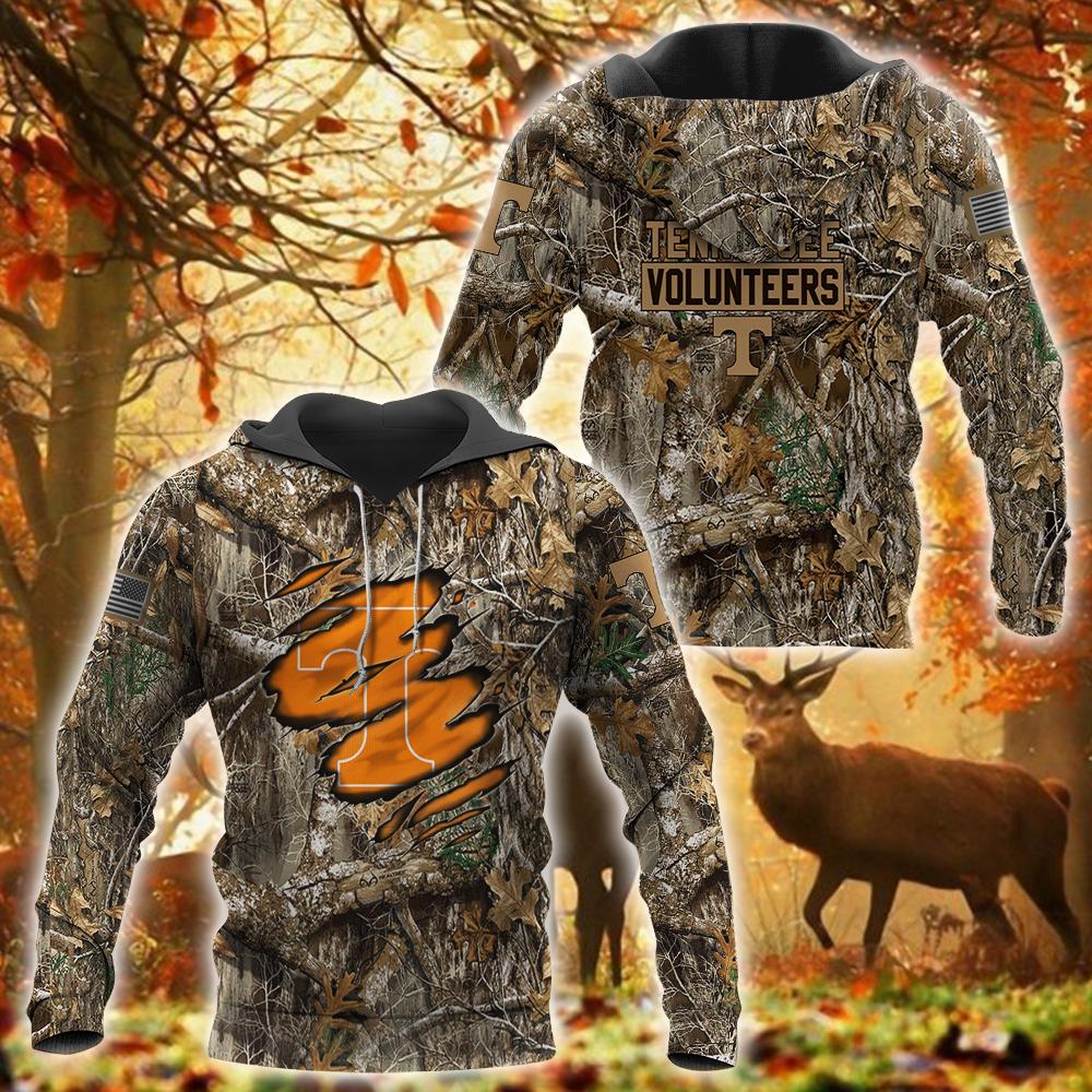 Tennessee Volunteers Special Forest Zip Up Hoodie, Ncaa 3D All Over Print Hoodie