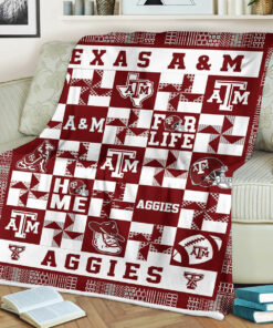Texas A&M Aggies Sherpa Fleece Blanket Gifts for NCAA Fans