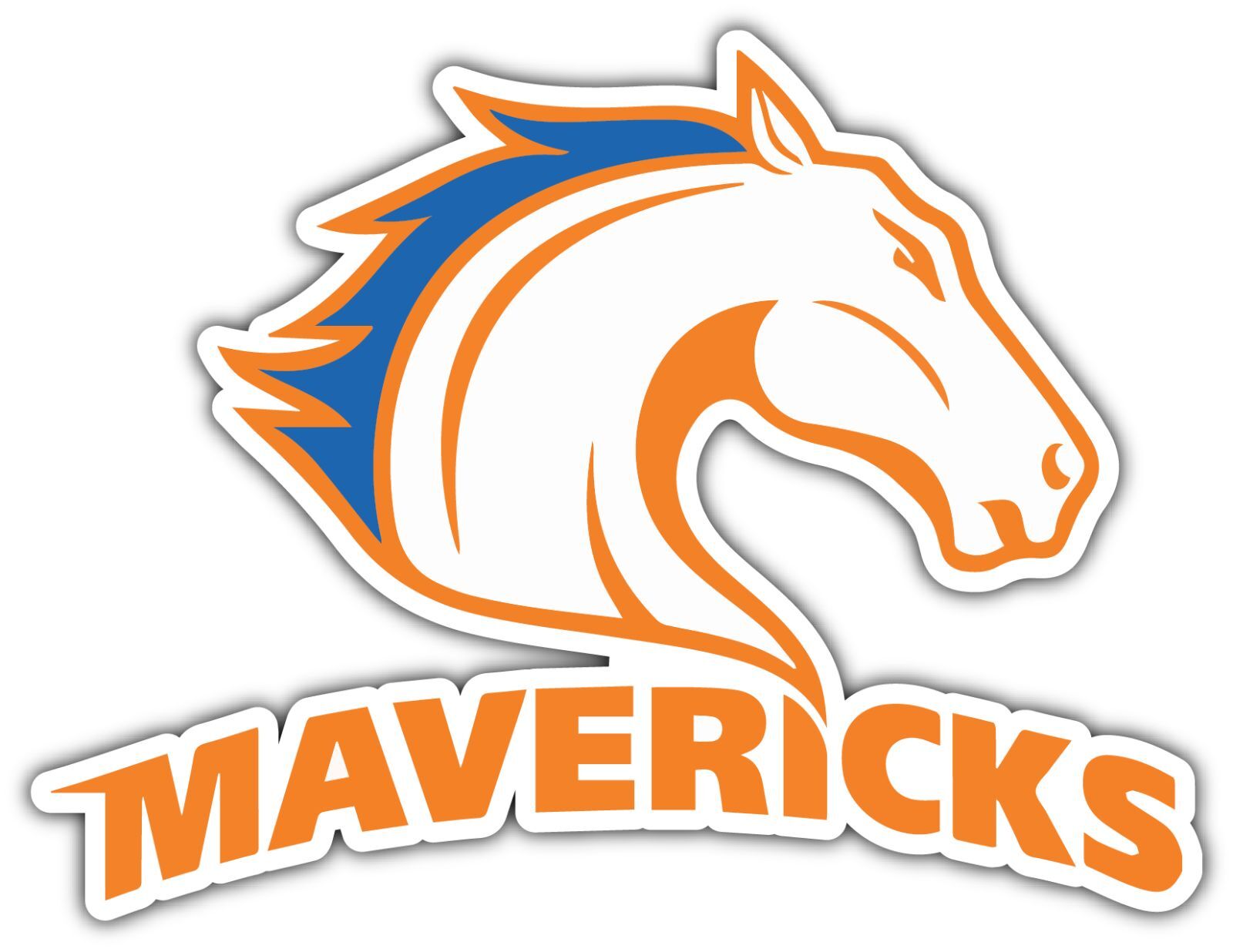 Texas Arlington Mavericks College NCAA Logo Vinyl Decals Sticker For Car Truck Door And Window Laptop Gifts For Fans
