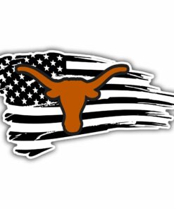 Texas Longhorns Flag Full Color Vinyl Decal For Car Door Windows Gifts For Football Fans