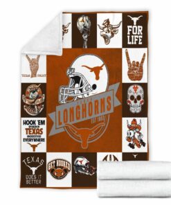 Texas Longhorns NCAA Sherpa And Fleece Blanket Gifts For Fans