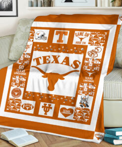 Texas Longhorns Sherpa Fleece Blanket Gifts for NCAA Fans