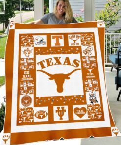 Texas Longhorns Sherpa Fleece Blanket Gifts for NCAA Fans