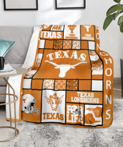 Texas Longhorns University NCAA Fleece And Sherpa Blanket Gifts For Fans
