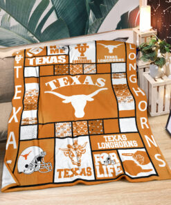 Texas Longhorns University NCAA Fleece And Sherpa Blanket Gifts For Fans
