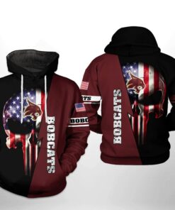 Texas State Bobcats Ncaa Us Flag Skull 3D All Over Print Hoodie, Zip-Up Hoodie