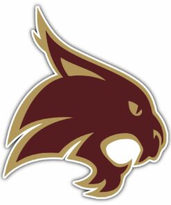 Texas State Bobcats University College NCAA Logo Vinyl Decals Sticker For Car Truck Door And Window Laptop Gifts For Fans