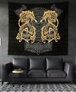 The Armor Of Viking Red Version Tapestry for Wall Décor