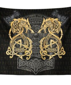The Armor Of Viking Red Version Tapestry for Wall Décor