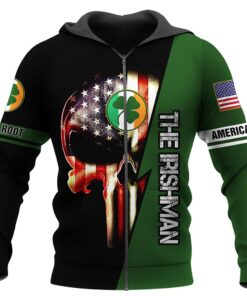 The Irishman Notre Dame Fighting Irish American 3D All Over Print Zip Hoodie Gifts For Ncaa Fans