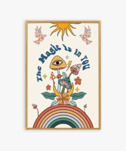 The Magic In You Trendy Quote Aesthetic 70s Poster Wall Art Prints Canvas