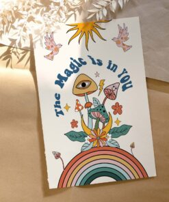 The Magic In You Trendy Quote Aesthetic 70s Poster Wall Art Prints Canvas