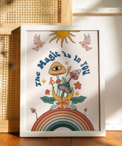 The Magic In You Trendy Quote Aesthetic 70s Poster Wall Art Prints Canvas