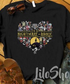 The Nightmare Before Christmas Aholic Shirt, Funny Nightmare Shirt, Funny Disney Shirt, Jack and Sally, Jack Skellington, Disney Trip Shirts Gift For Men Women Kid Hoodie Sweatshirt Toddler Shirt