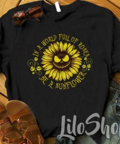 The Nightmare Before Christmas Flower Shirt, Be A Sunflower Shirt, Jack Skellington Sunflower, Halloween Shirt, Christmas Shirt, Disney Tees Gift For Men Women Kid Hoodie Sweatshirt Toddler Shirt