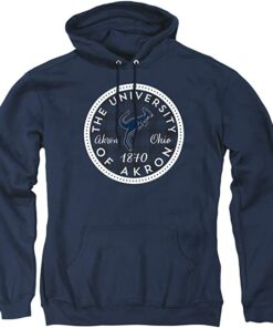 The University Of Akron Official Plaid Badge Unisex Adult Pull-Over Hoodie