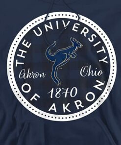 The University Of Akron Official Plaid Badge Unisex Adult Pull-Over Hoodie