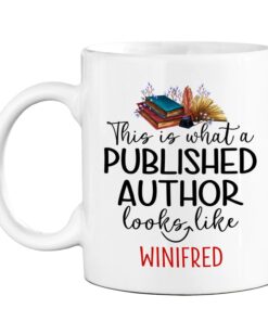 This Is What A Published Author Looks Like Ceramic Mug For Writer,Novelist,Poets,Author, Personalized Writer White Mug 11Oz 15Oz Custom Name, Author Writer Publisher Men Women Coffee Mug Gift