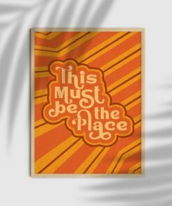 This Must Be The Place Motivational Quote Aesthetic Vintage 70s Poster Wall Art Canvas Print