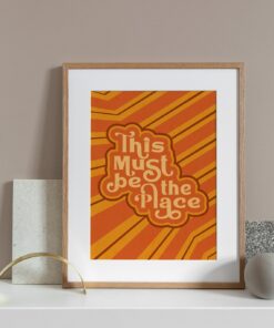 This Must Be The Place Motivational Quote Aesthetic Vintage 70s Poster Wall Art Canvas Print