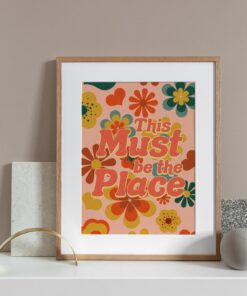 This Must Be The Place Motivational Quote Aesthetic Vintage 70s Poster Wall Art Canvas Prints