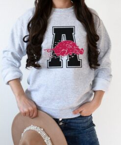 Throwback Arkansas Sweatshirt, Vintage Arkansas Logo Sweater, Arkansas Football Crewneck, Razorback Sweatshirt, Woo Pig Sooie Shirt, Hoodie for Hog Fan
