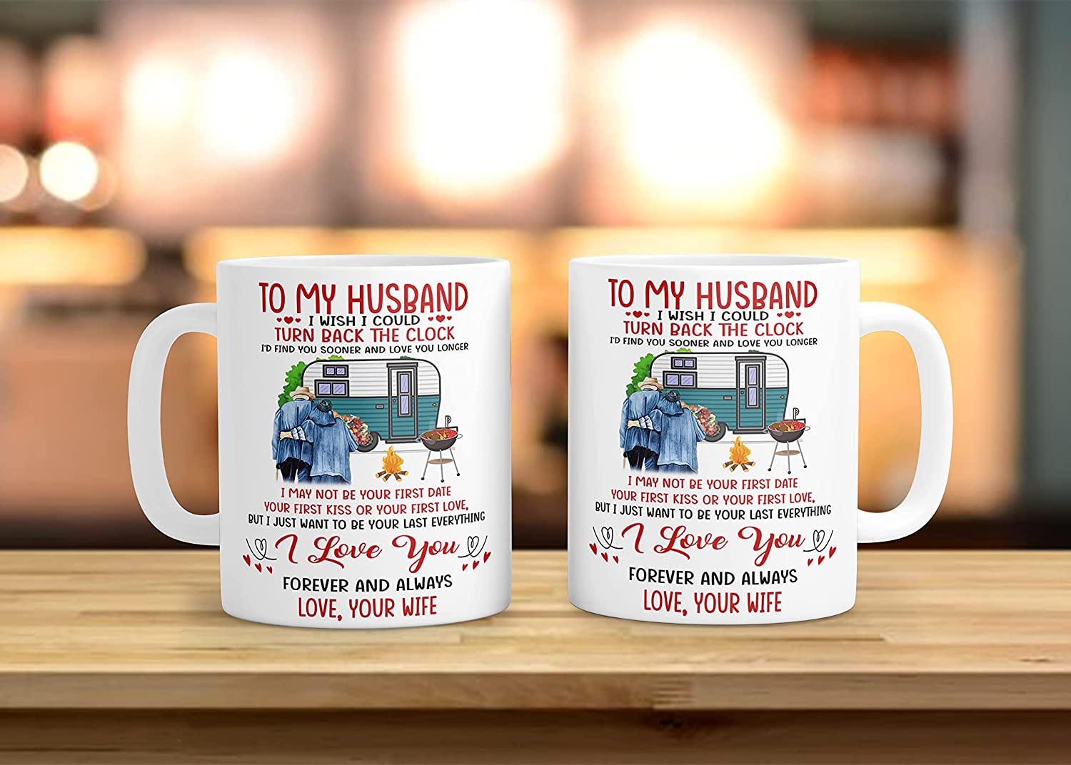 To My Husband Coffee Mug, I Wish I Could Turn Back The Clock Mug Gift 11 Oz Cup, Gifts For Wife On Wedding Anniversary, Father Day Or Christmas, My Future Husband Mug