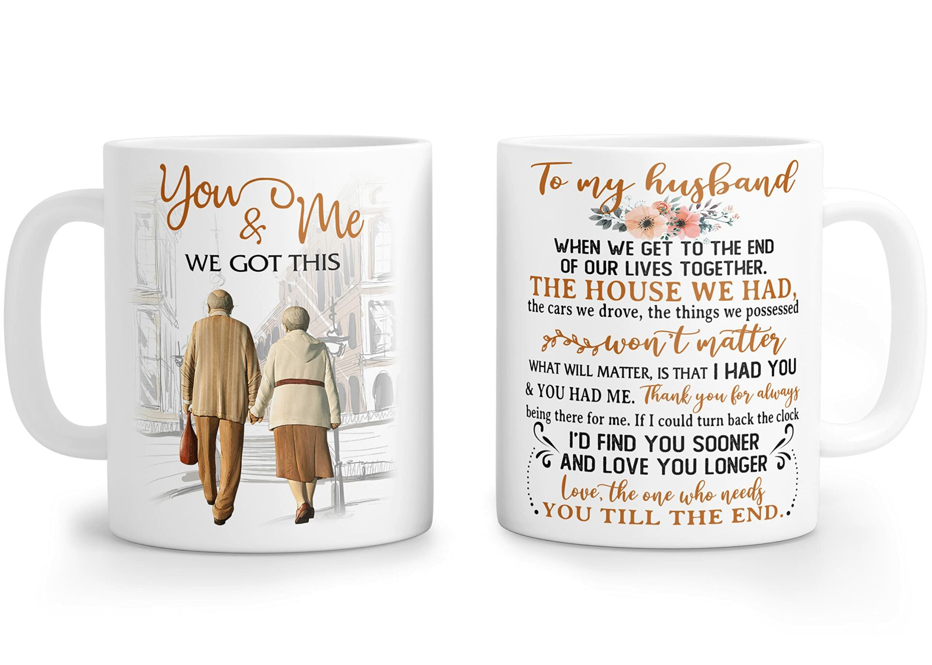 To My Husband Coffee Mug, You And Me We Got This Mug Gift, Funny Old Couple Valentine Mugs Set, White , One Size